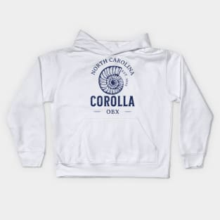 Corolla, NC Summertime Vacationing Seashell Kids Hoodie